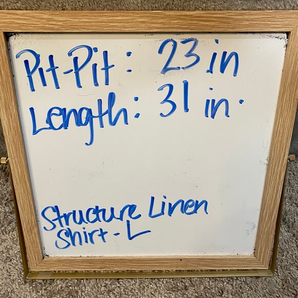 Structure Shirt Men Size Large Button Up Long Sleeve Coastal‎ Beach Resortwear - Picture 13 of 13